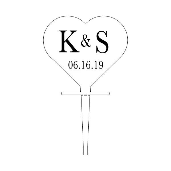 Heart Shaped Cupcake Topper