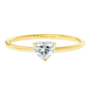 Heart Shaped Diamond Ring 0.32 Ct