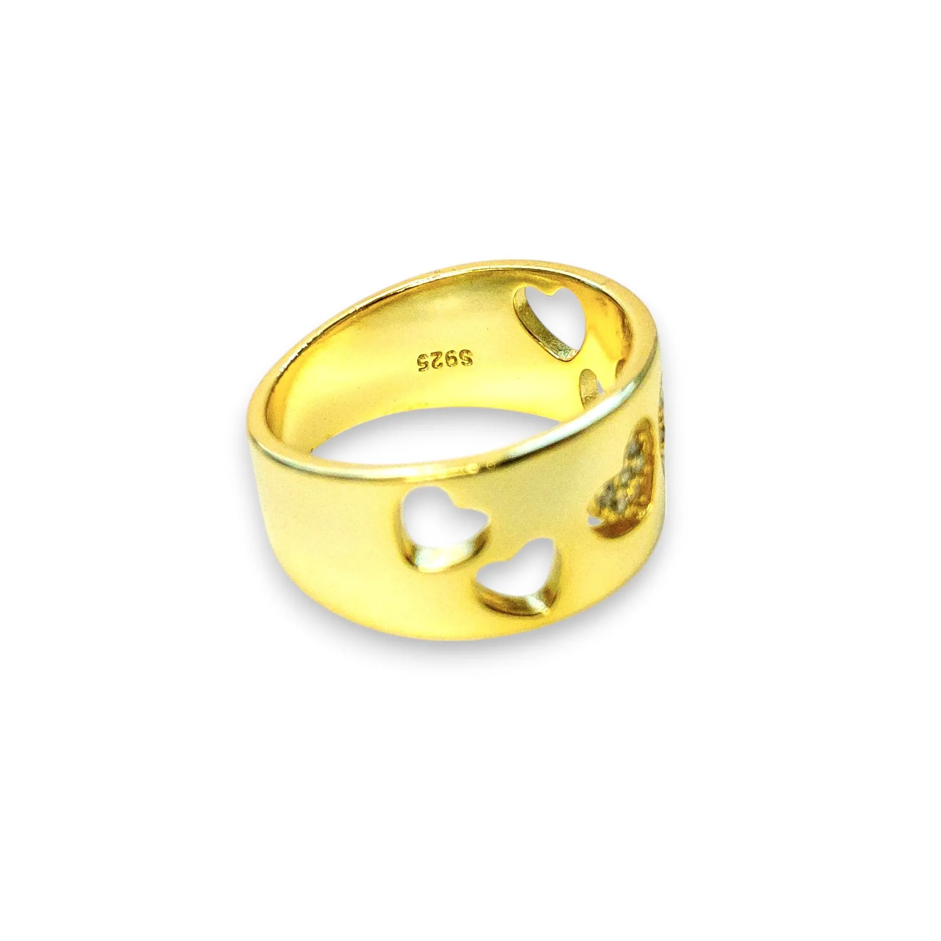 Hearts on Band Ring