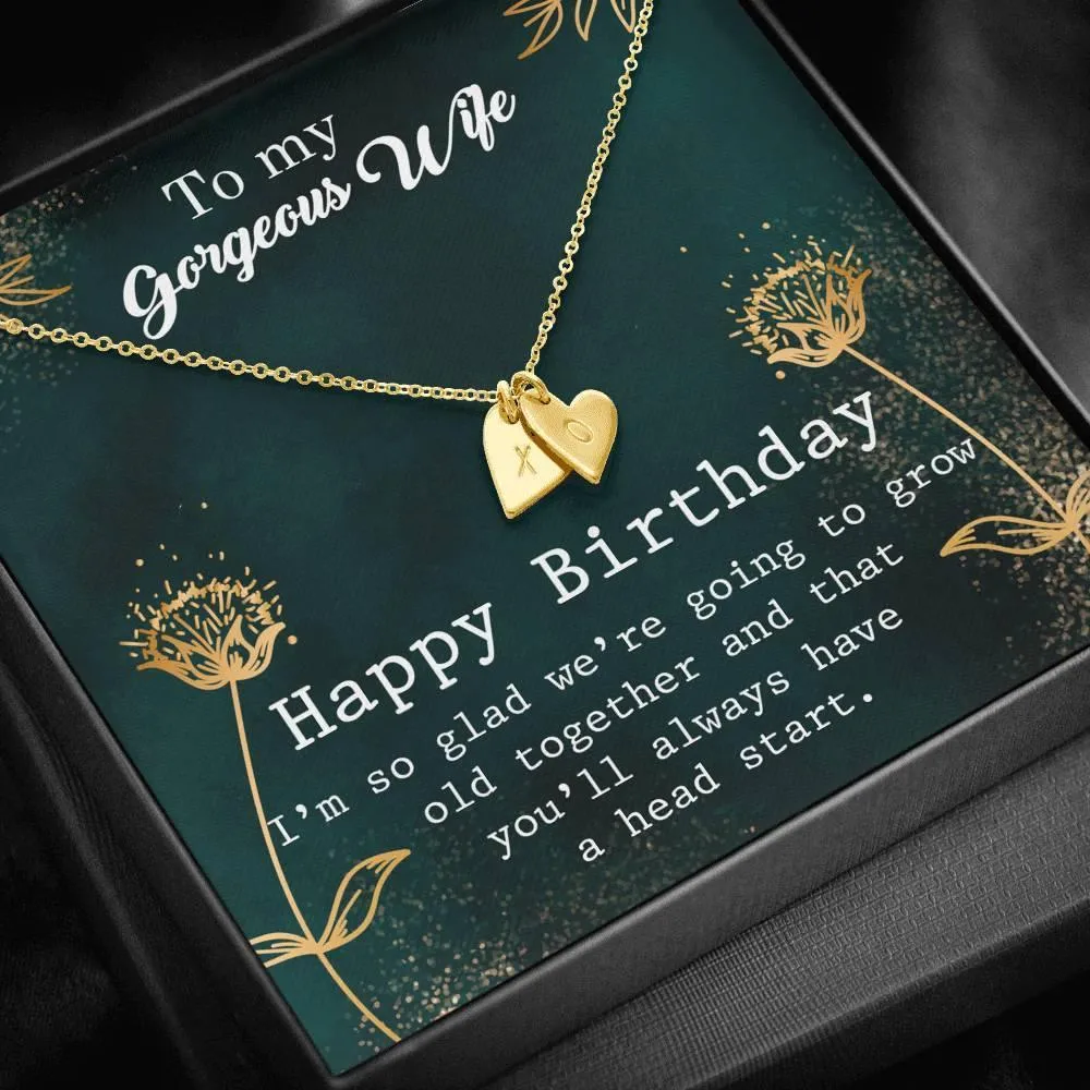 Heart,To My Wife Necklace Anniversary Gift For Wife,