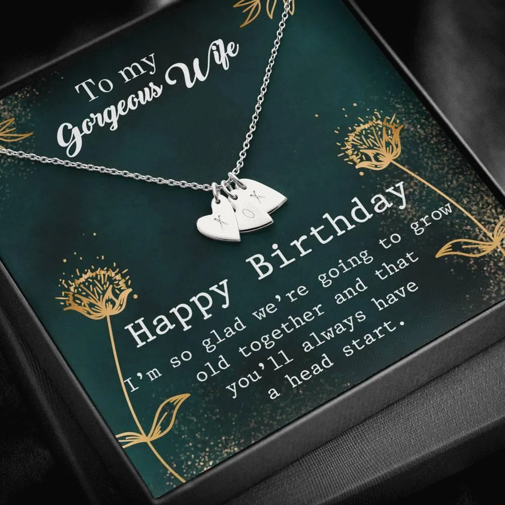 Heart,To My Wife Necklace Anniversary Gift For Wife,