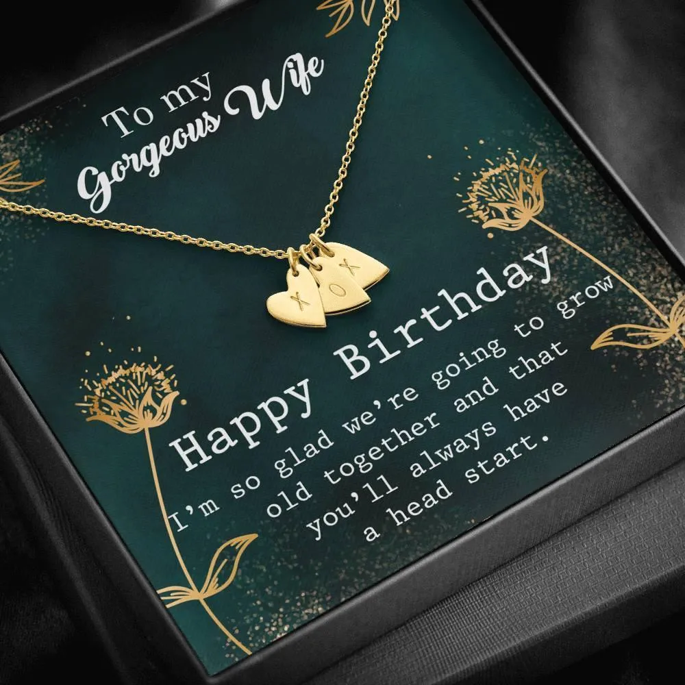 Heart,To My Wife Necklace Anniversary Gift For Wife,