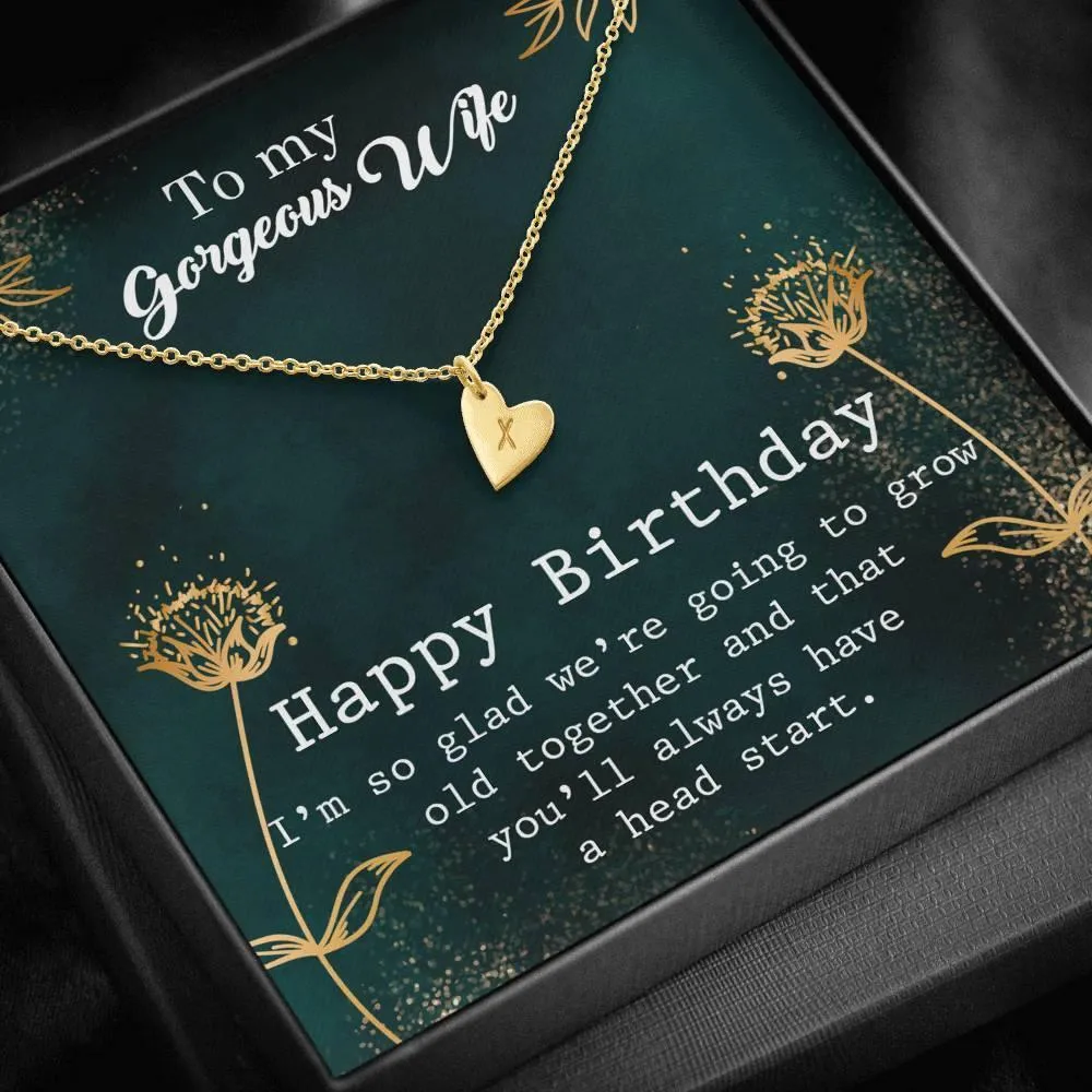 Heart,To My Wife Necklace Anniversary Gift For Wife,