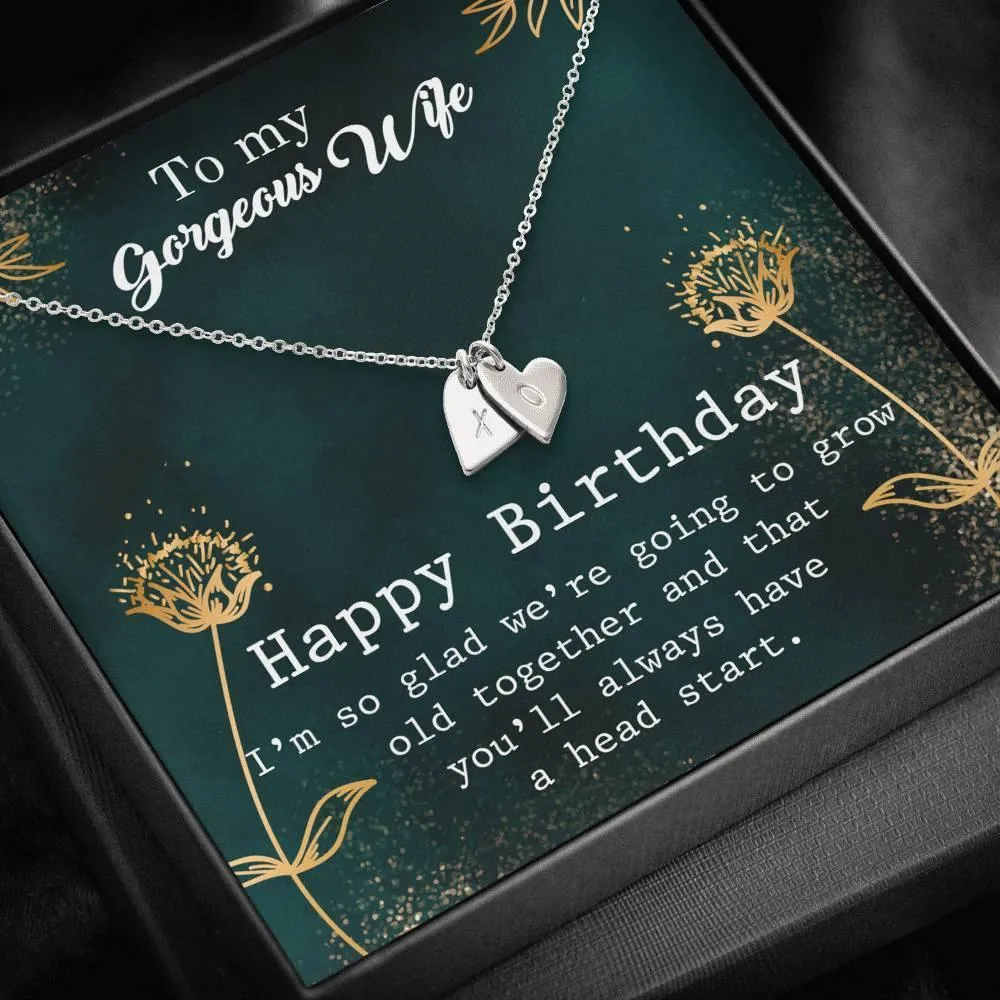 Heart,To My Wife Necklace Anniversary Gift For Wife,
