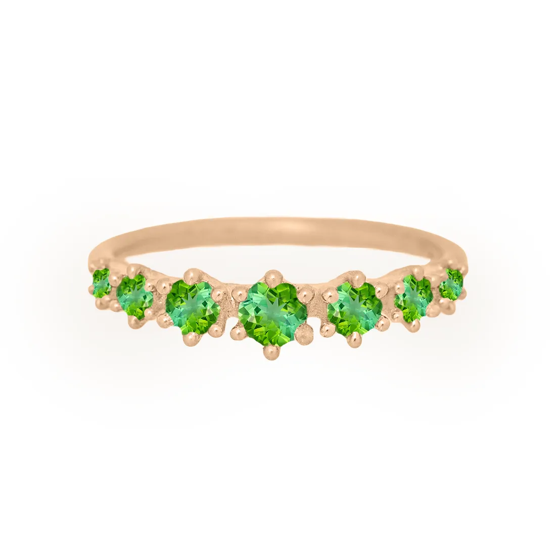 Helena Ring, petite, Green Tourmaline