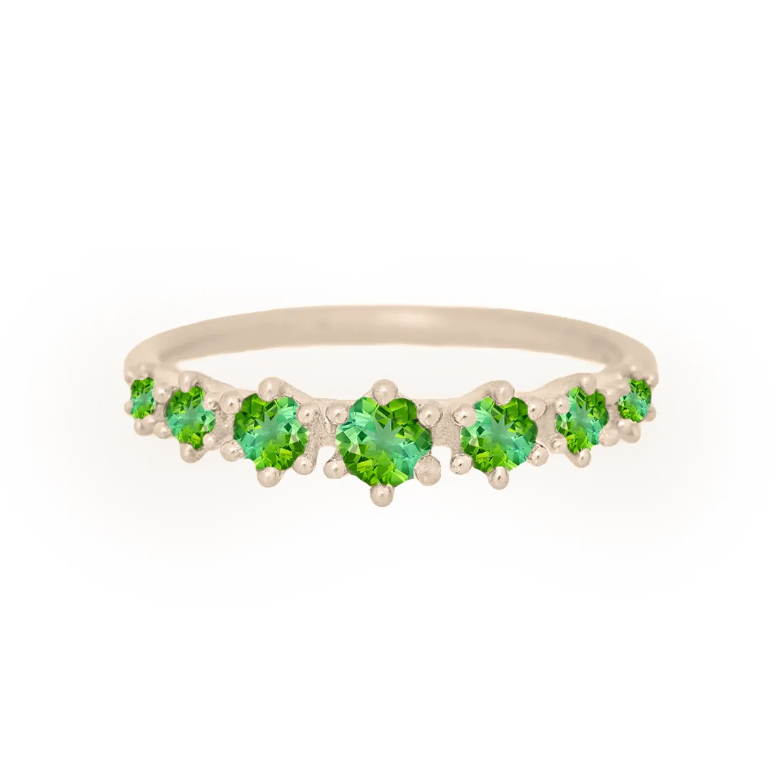 Helena Ring, petite, Green Tourmaline