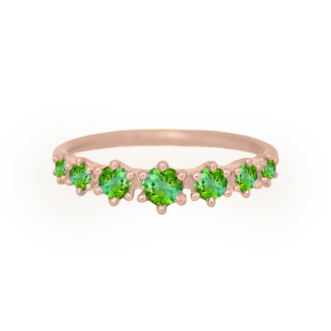 Helena Ring, petite, Green Tourmaline