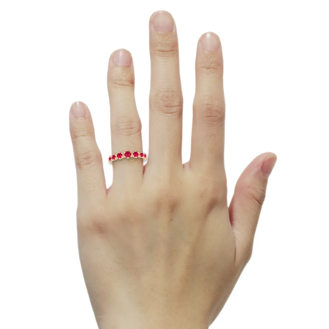 Helena Ring, petite, Red Ruby