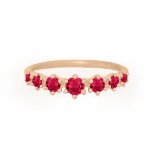 Helena Ring, petite, Red Ruby