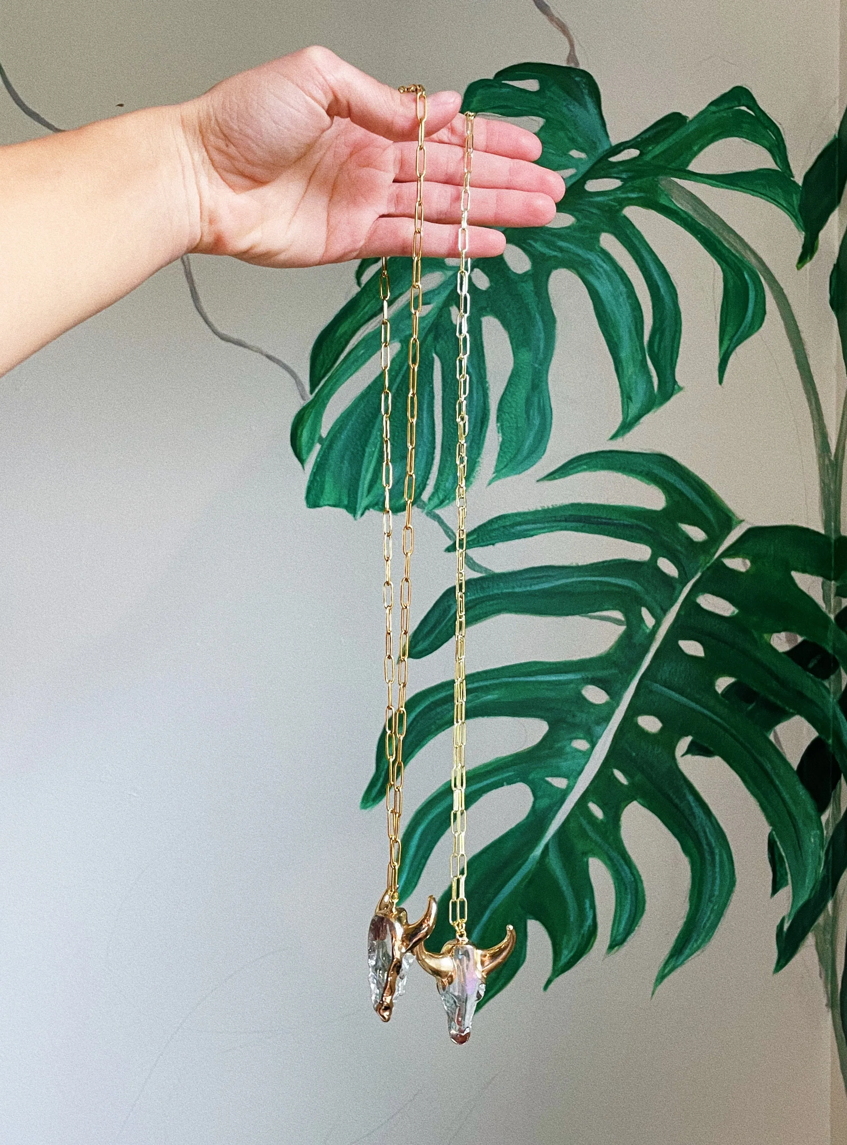 Holographic Bull Necklace | 26”