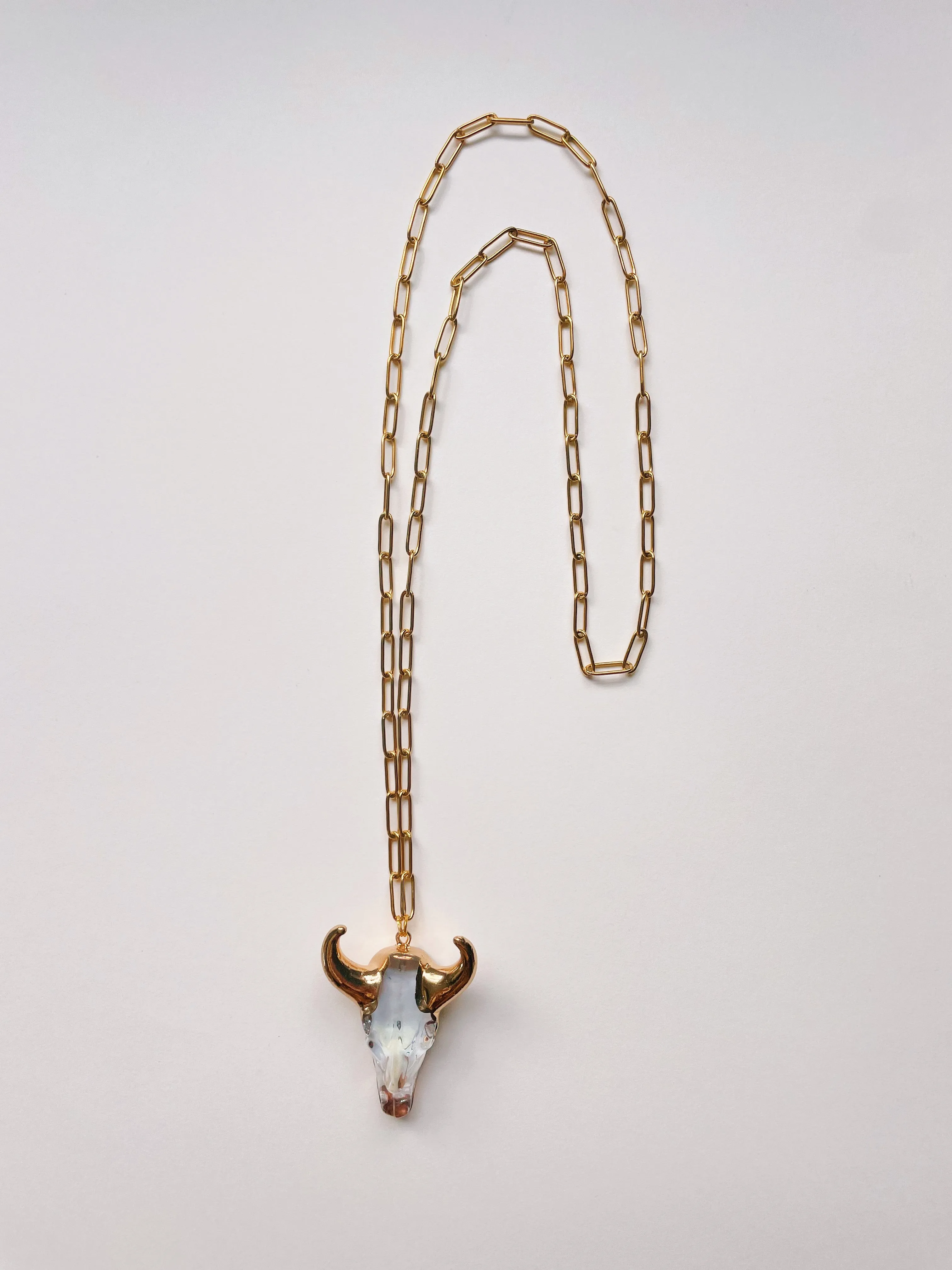 Holographic Bull Necklace | 26”