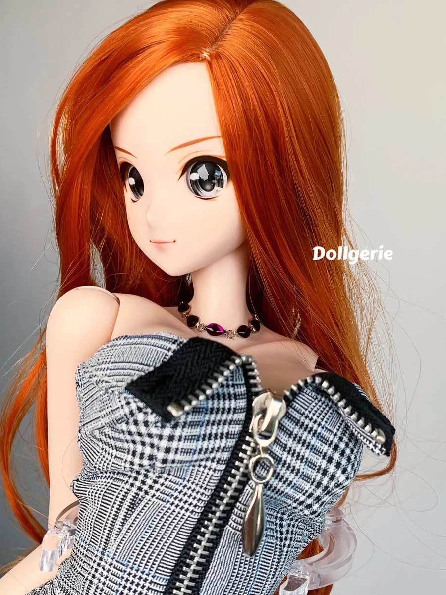 Houndstooth Zip-Front Tube Dress for SmartDoll / DD