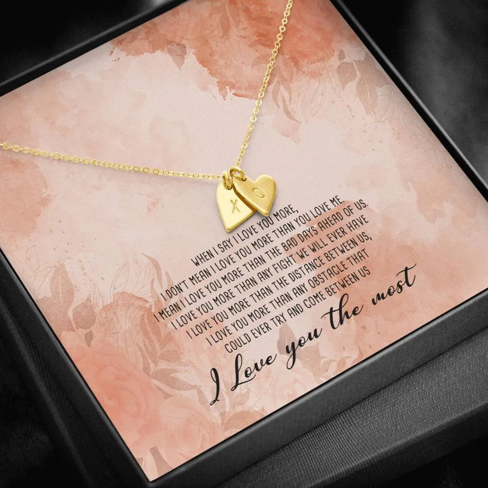I Love You the Most Heart Charm Necklace