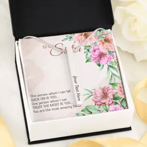 I trust you the most-Vertical Stick Necklace for Sister