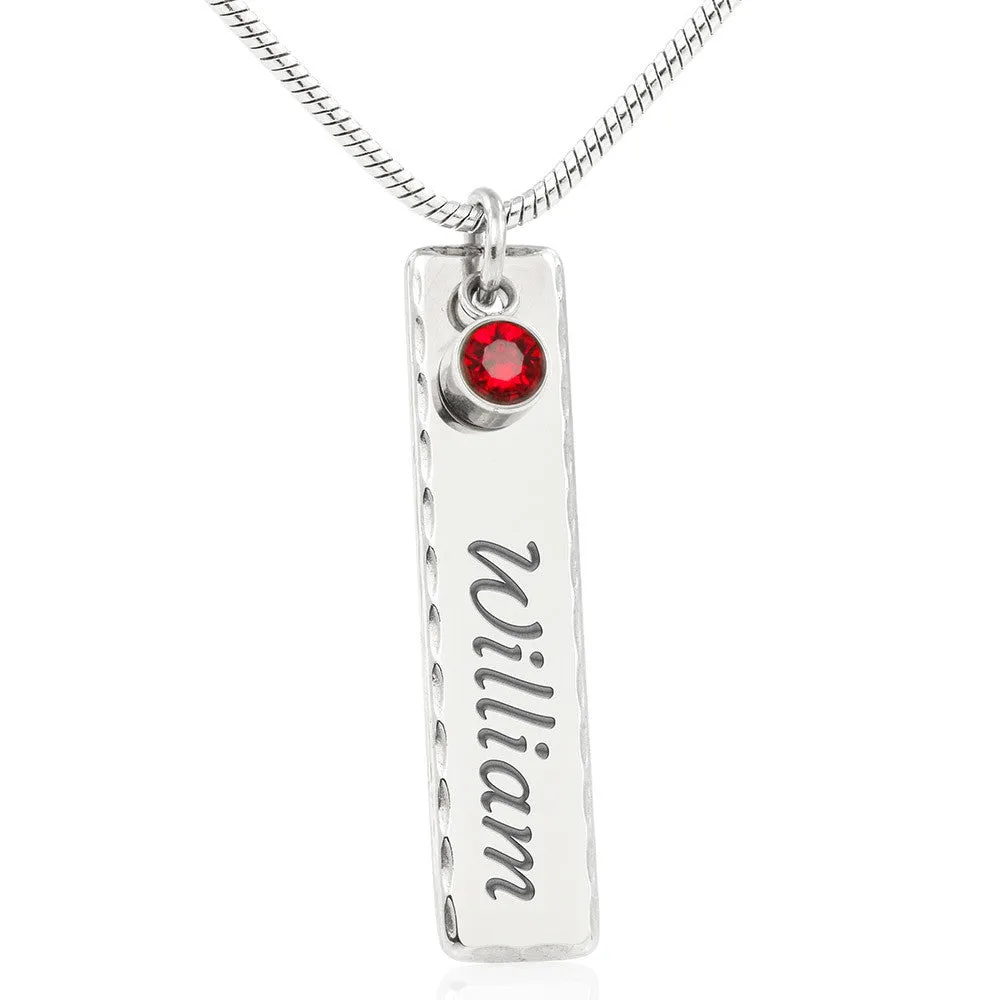 I’m not perfect, I annoy you-Birthstone Name Necklace