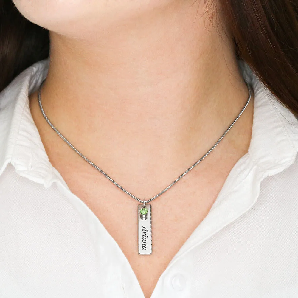 I’m not perfect, I annoy you-Birthstone Name Necklace