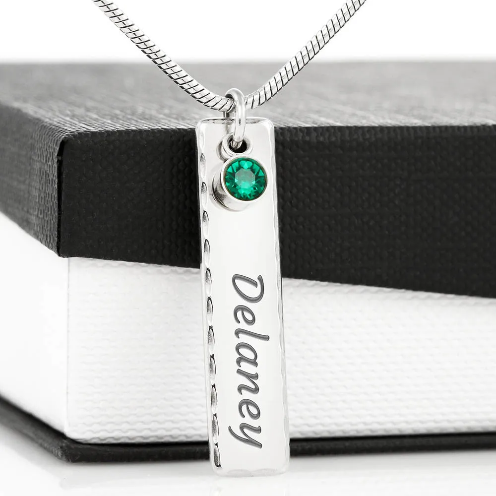 I’m not perfect, I annoy you-Birthstone Name Necklace