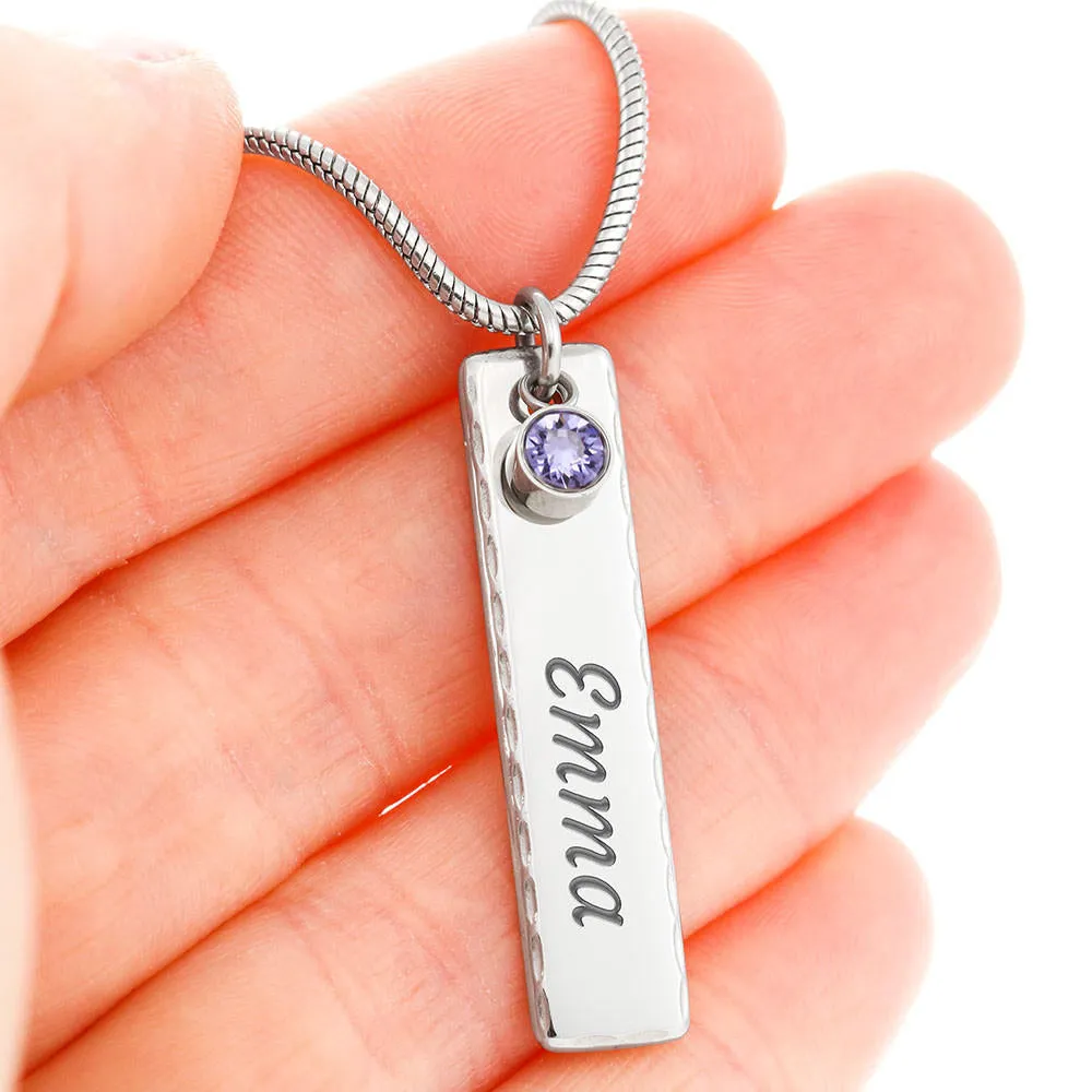 I’m not perfect, I annoy you-Birthstone Name Necklace