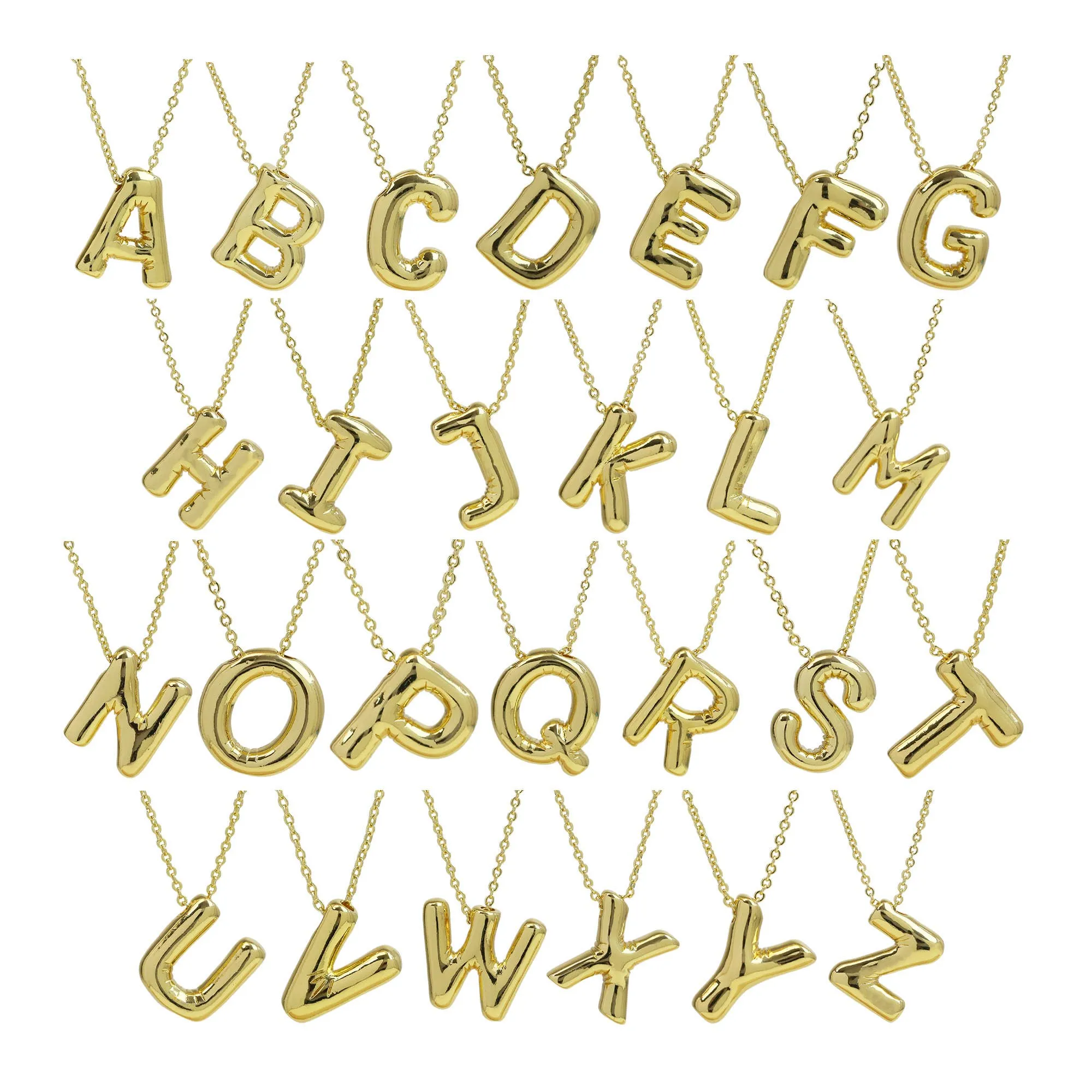 Initial Balloon Bubble Necklace