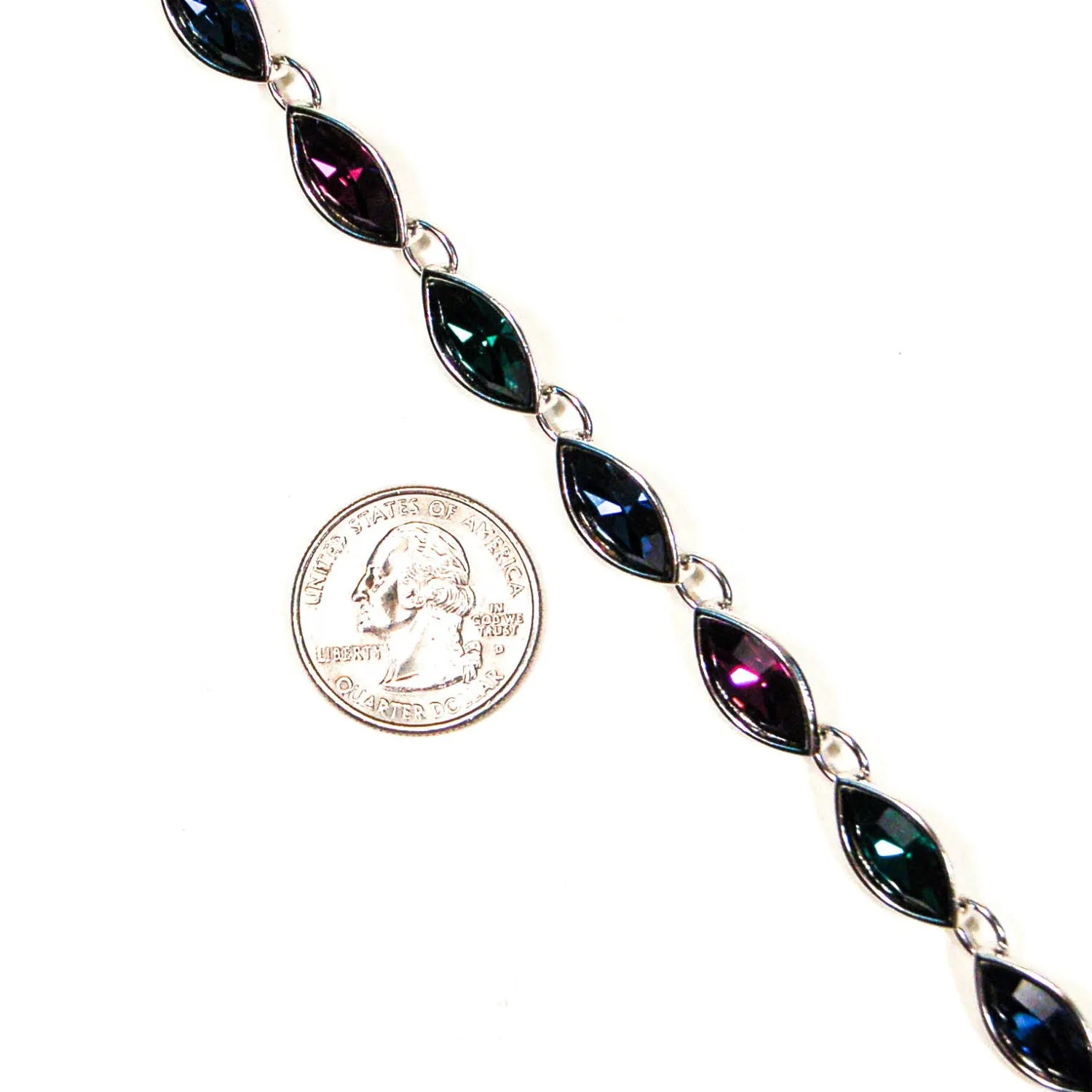 Jewel Tone Rhinestone Necklace by Yves Saint Laurent