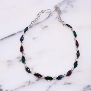 Jewel Tone Rhinestone Necklace by Yves Saint Laurent