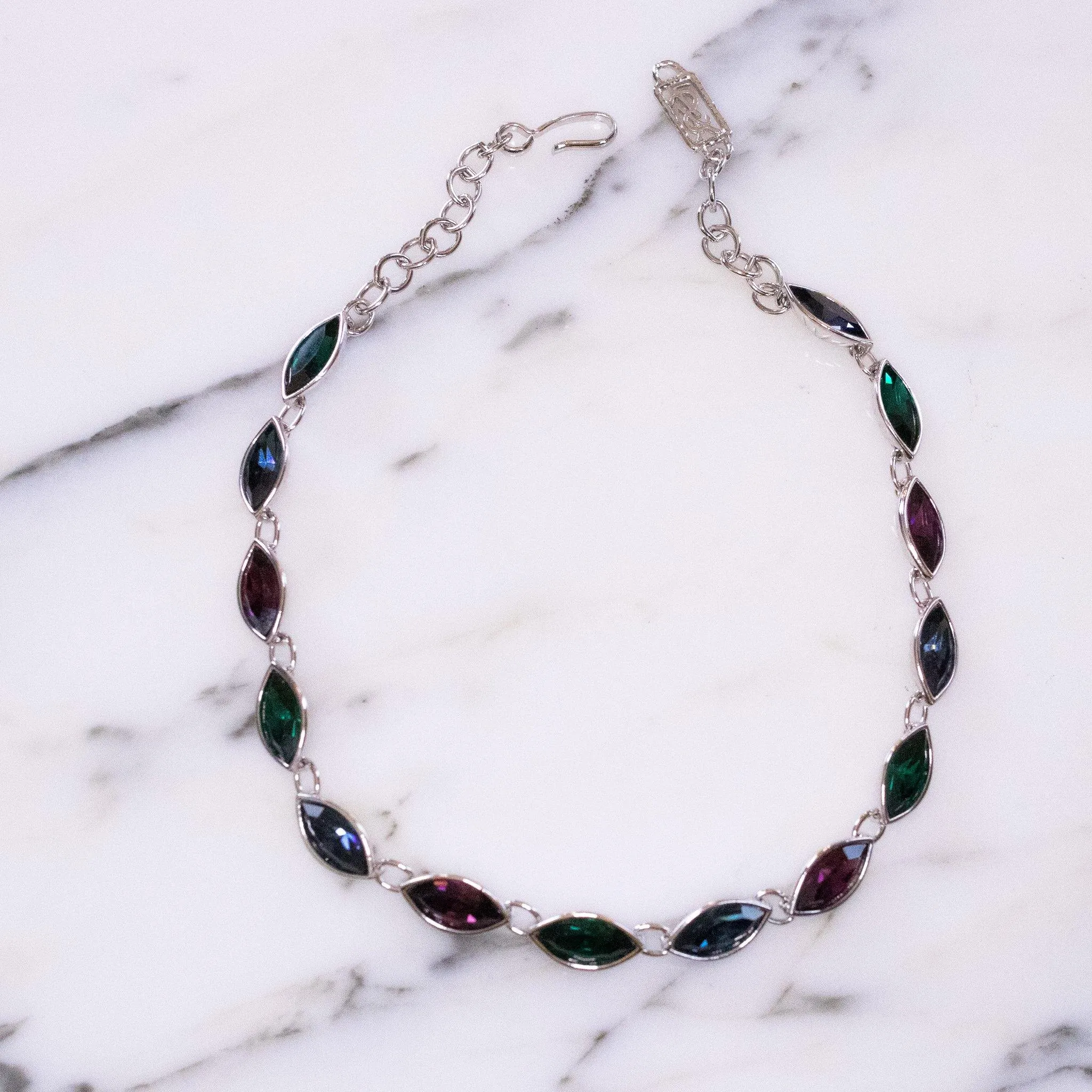 Jewel Tone Rhinestone Necklace by Yves Saint Laurent