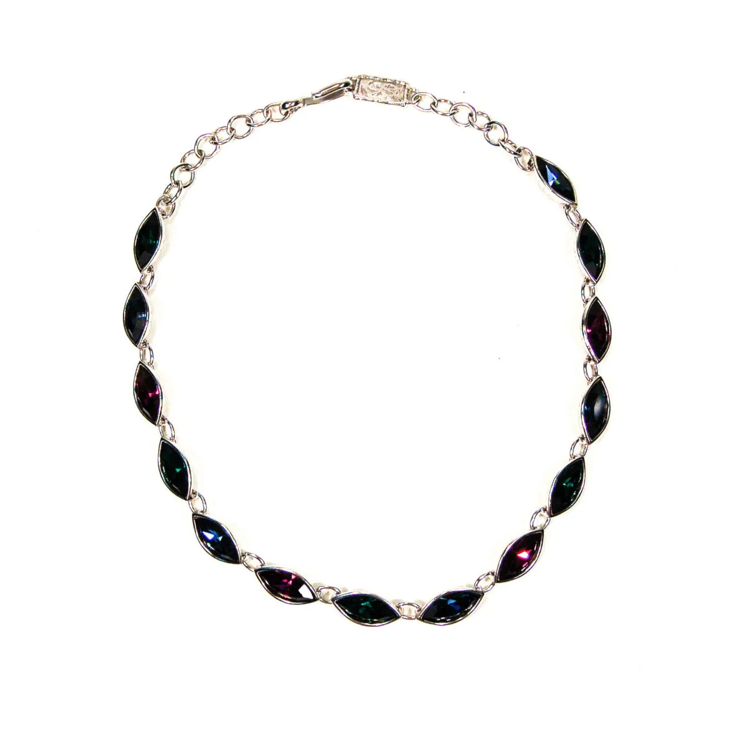 Jewel Tone Rhinestone Necklace by Yves Saint Laurent