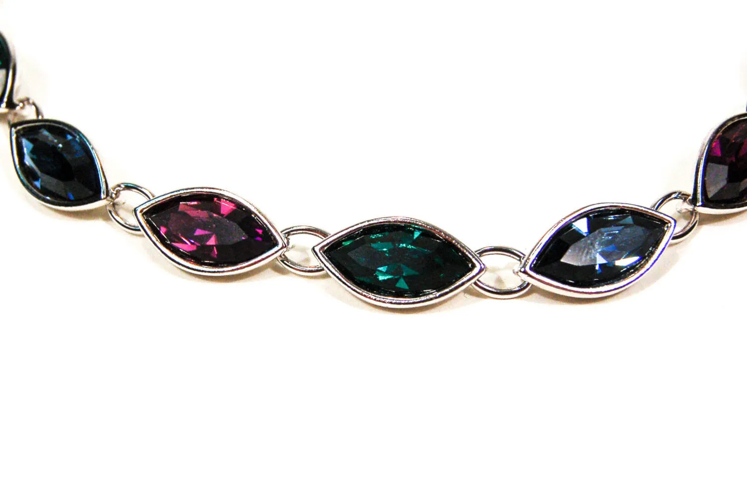 Jewel Tone Rhinestone Necklace by Yves Saint Laurent