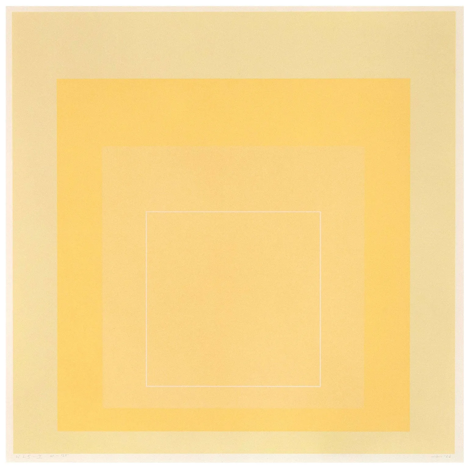 JOSEF ALBERS "LEMON SQUARES" WLS-I, 1966