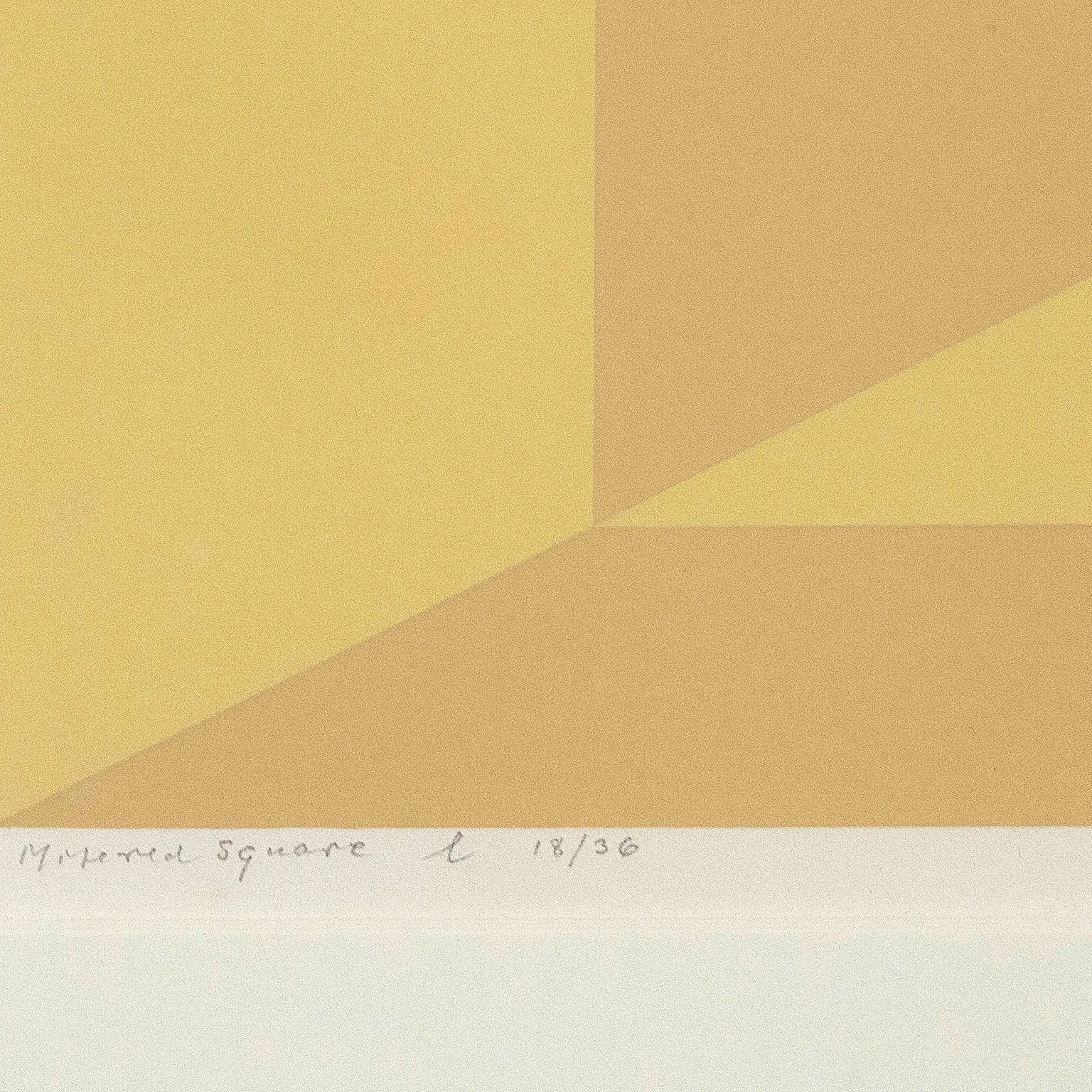 JOSEF ALBERS "MITERED SQUARES - BUTTER" SCREENPRINT, 1976