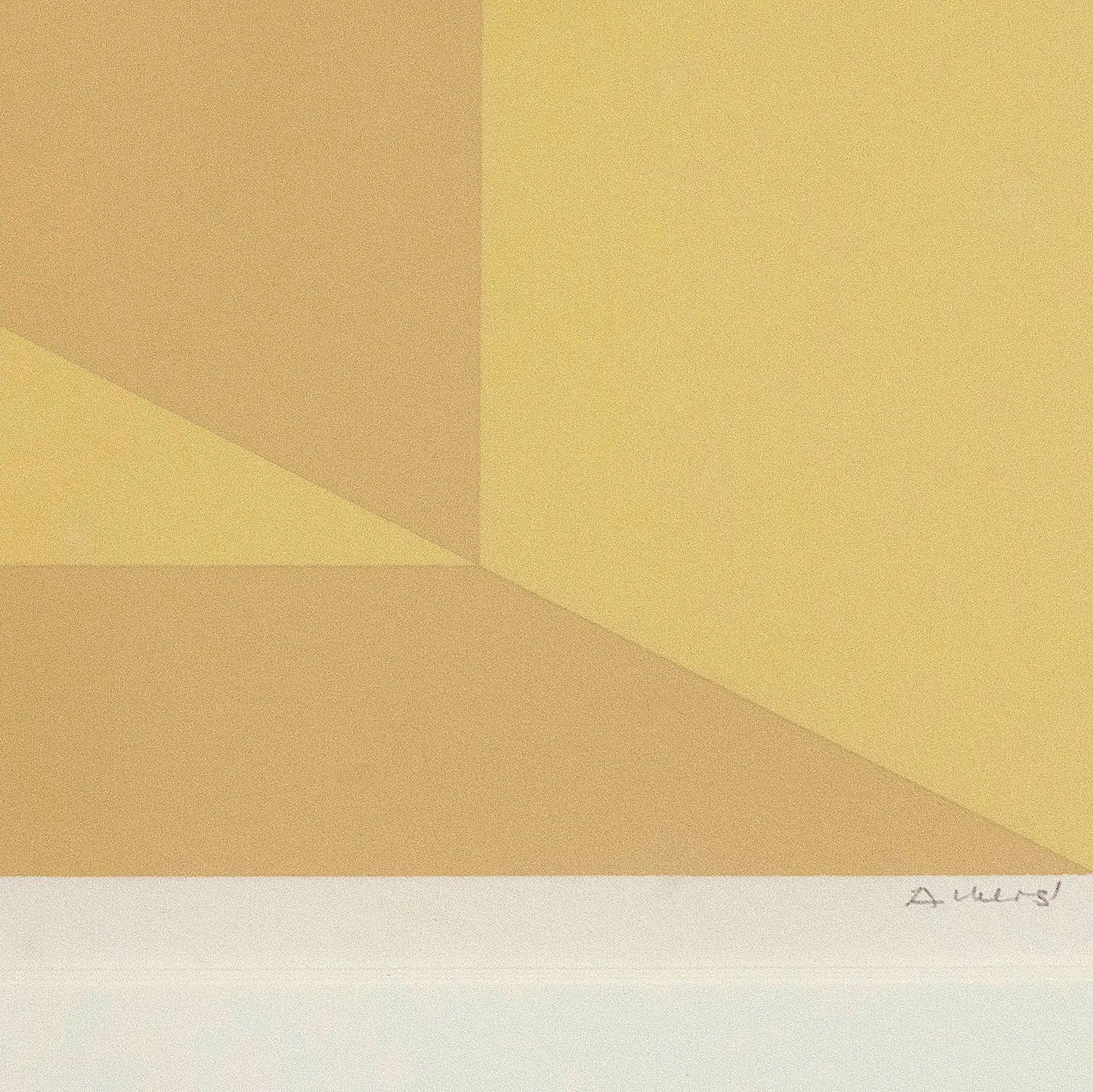 JOSEF ALBERS "MITERED SQUARES - BUTTER" SCREENPRINT, 1976