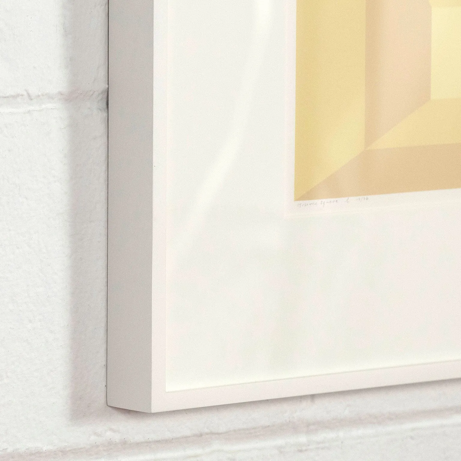 JOSEF ALBERS "MITERED SQUARES - BUTTER" SCREENPRINT, 1976