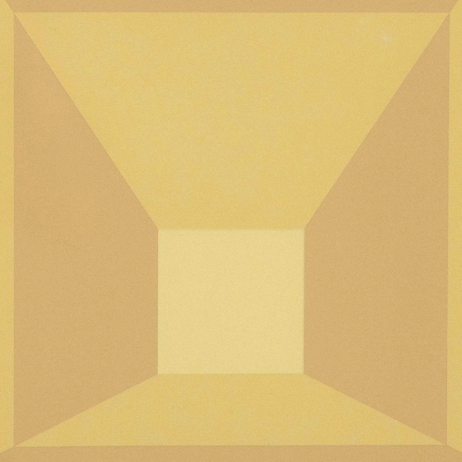 JOSEF ALBERS "MITERED SQUARES - BUTTER" SCREENPRINT, 1976