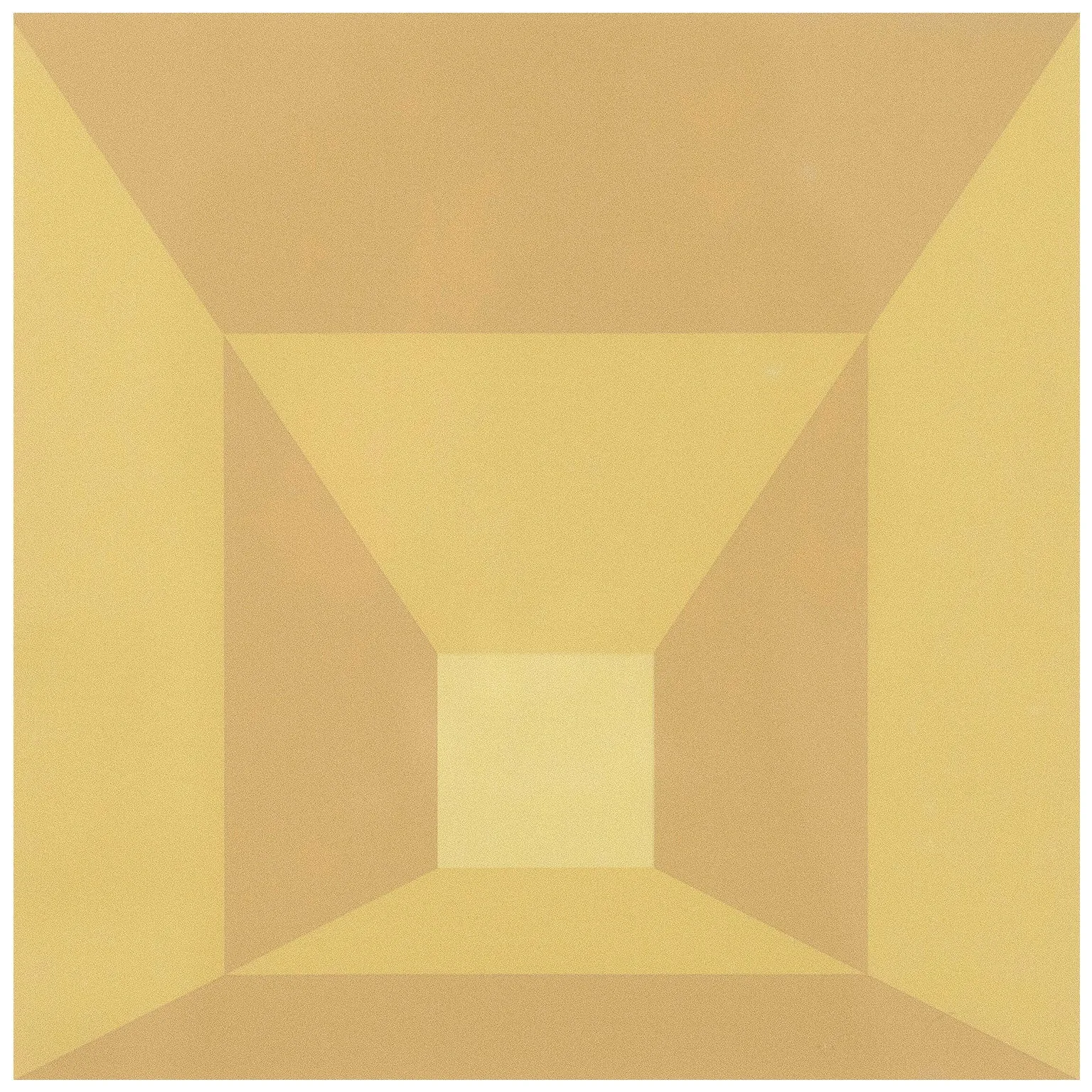 JOSEF ALBERS "MITERED SQUARES - BUTTER" SCREENPRINT, 1976