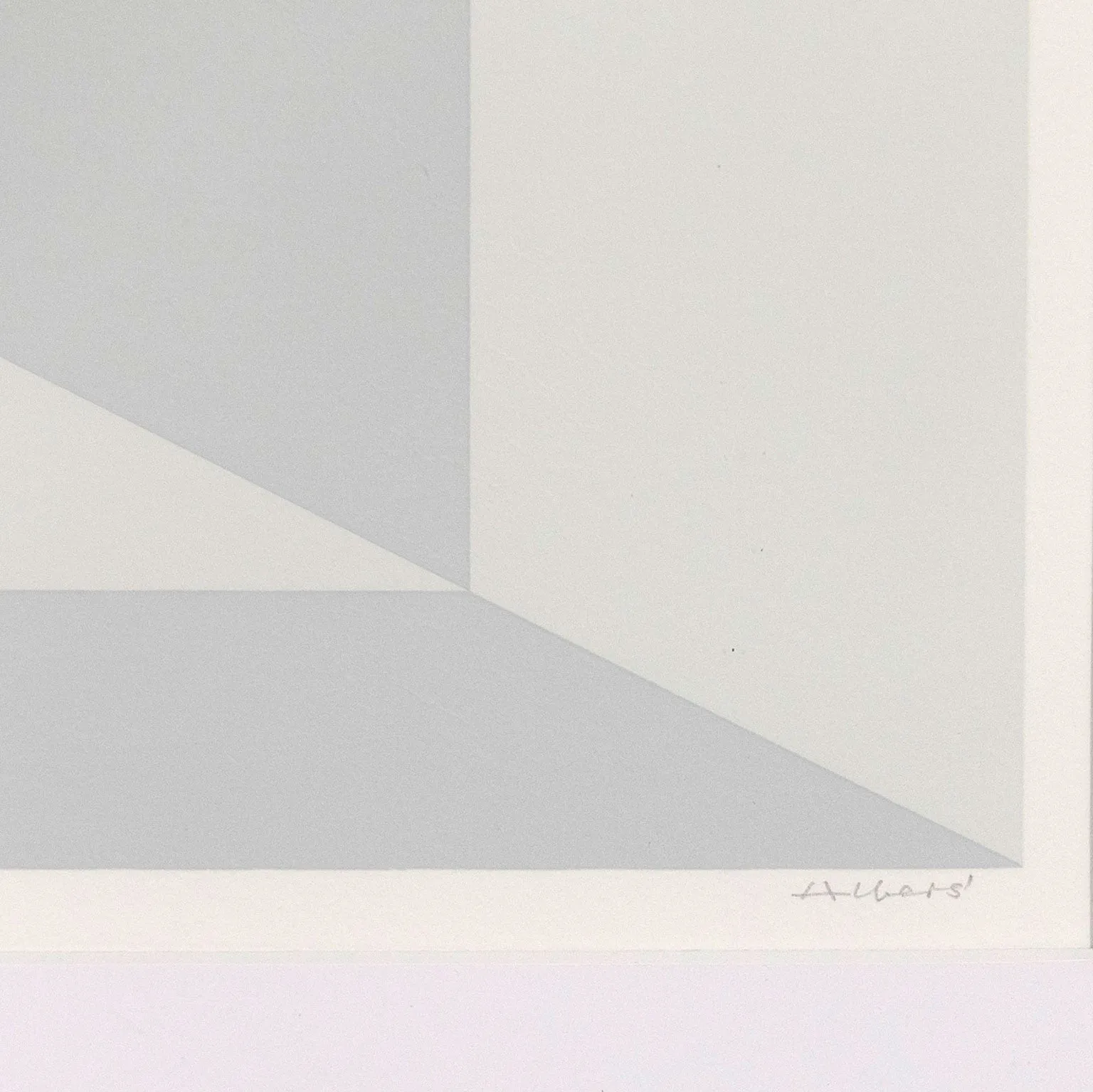 JOSEF ALBERS "MITERED SQUARES - FOG" SCREENPRINT, 1976