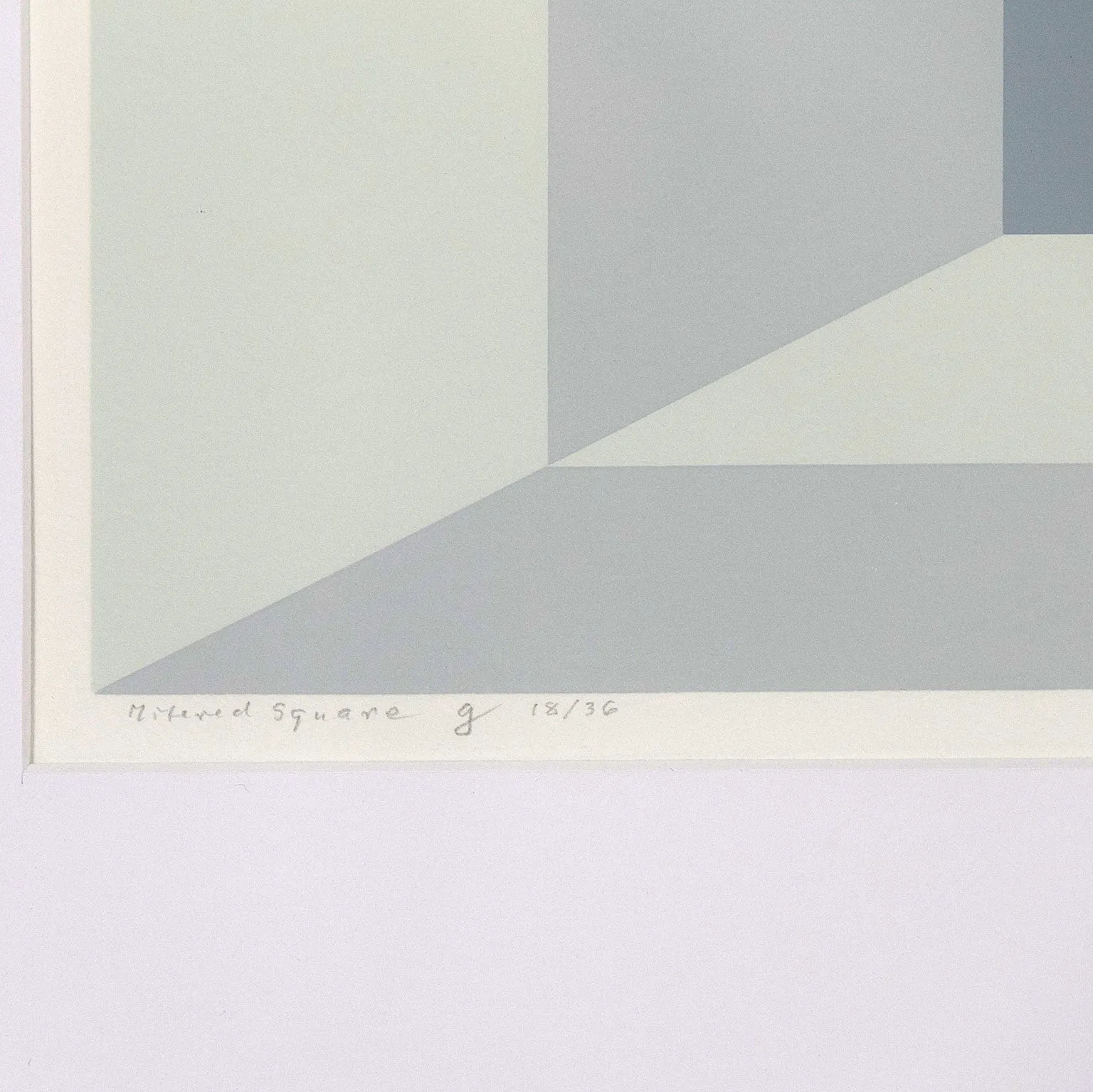 JOSEF ALBERS "MITERED SQUARES - FOG" SCREENPRINT, 1976