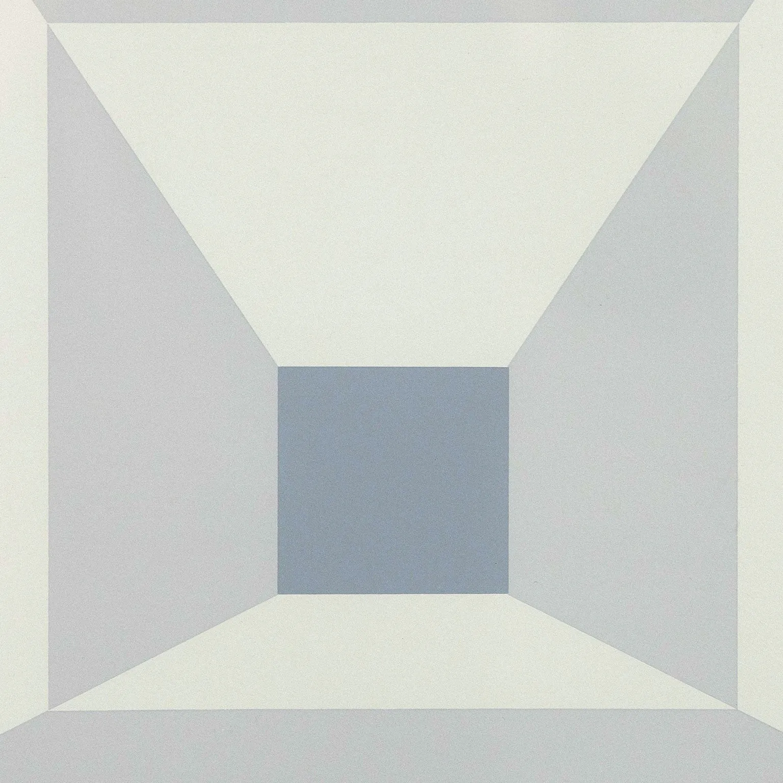 JOSEF ALBERS "MITERED SQUARES - FOG" SCREENPRINT, 1976