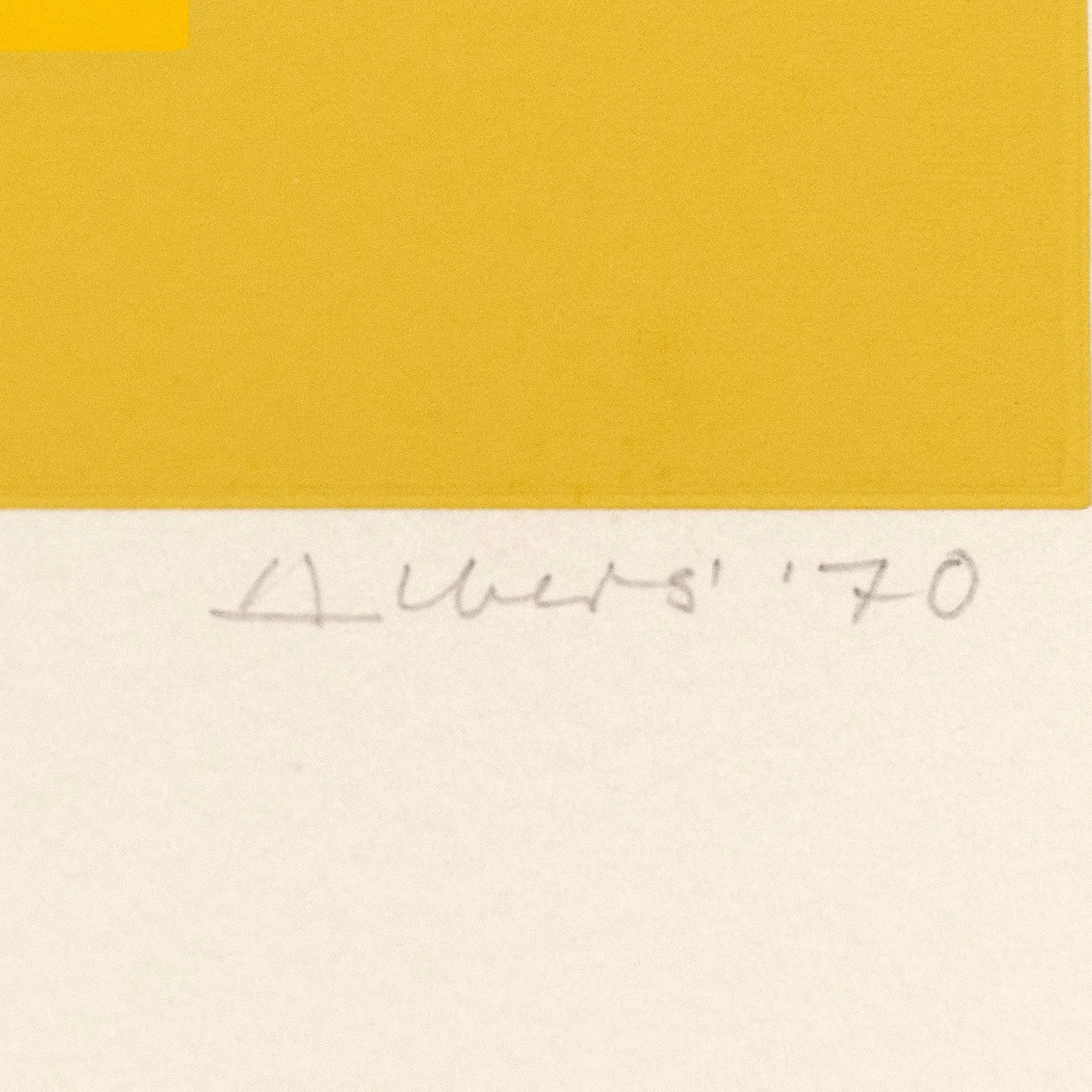 JOSEF ALBERS "ORGANIC YELLOW" SCREENPRINT, 1970