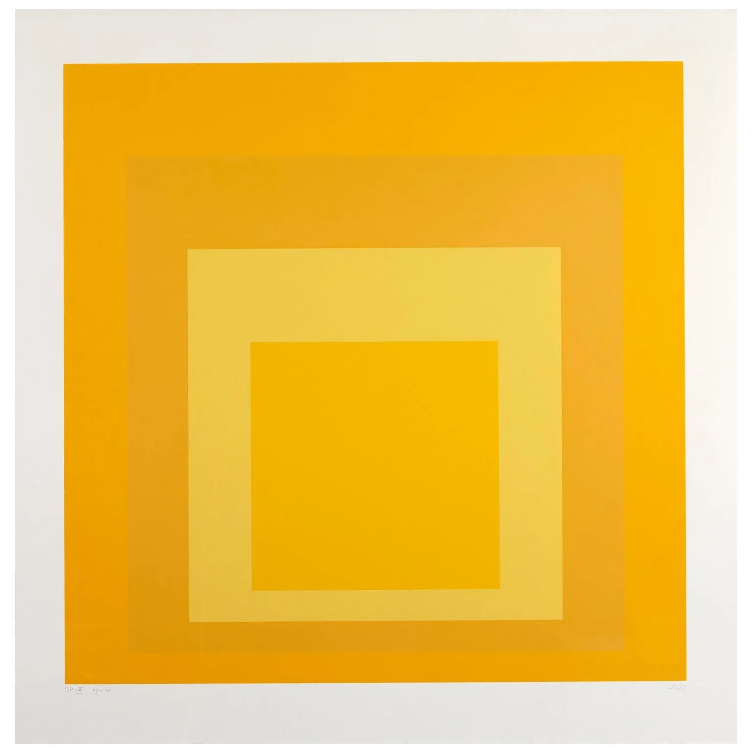 JOSEF ALBERS "YELLOW SPECTRUM" 1967