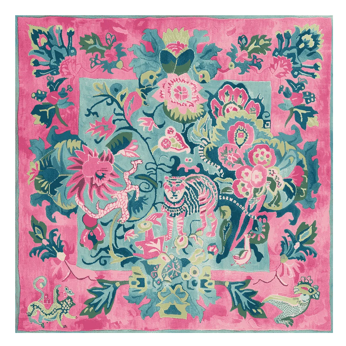 Jungle Bloom Hand Tufted Rug