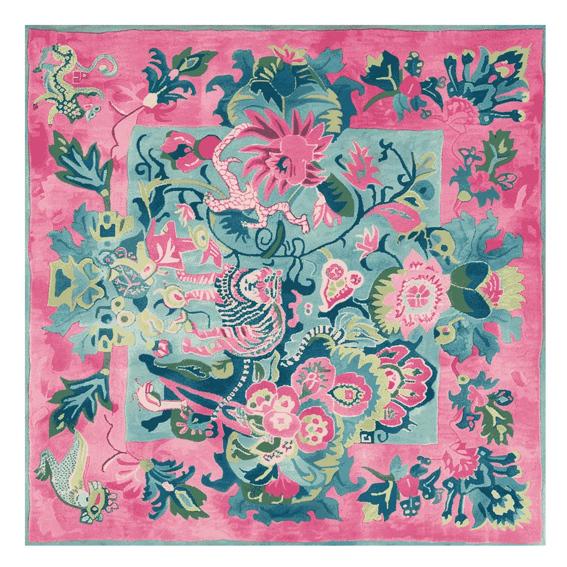 Jungle Bloom Hand Tufted Rug