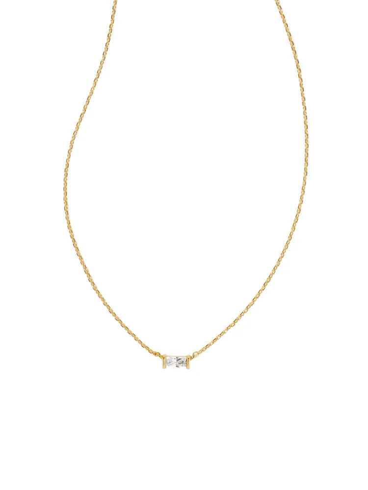 Kendra Scott Juliette Pendant Necklace - Gold Dichroic Glass