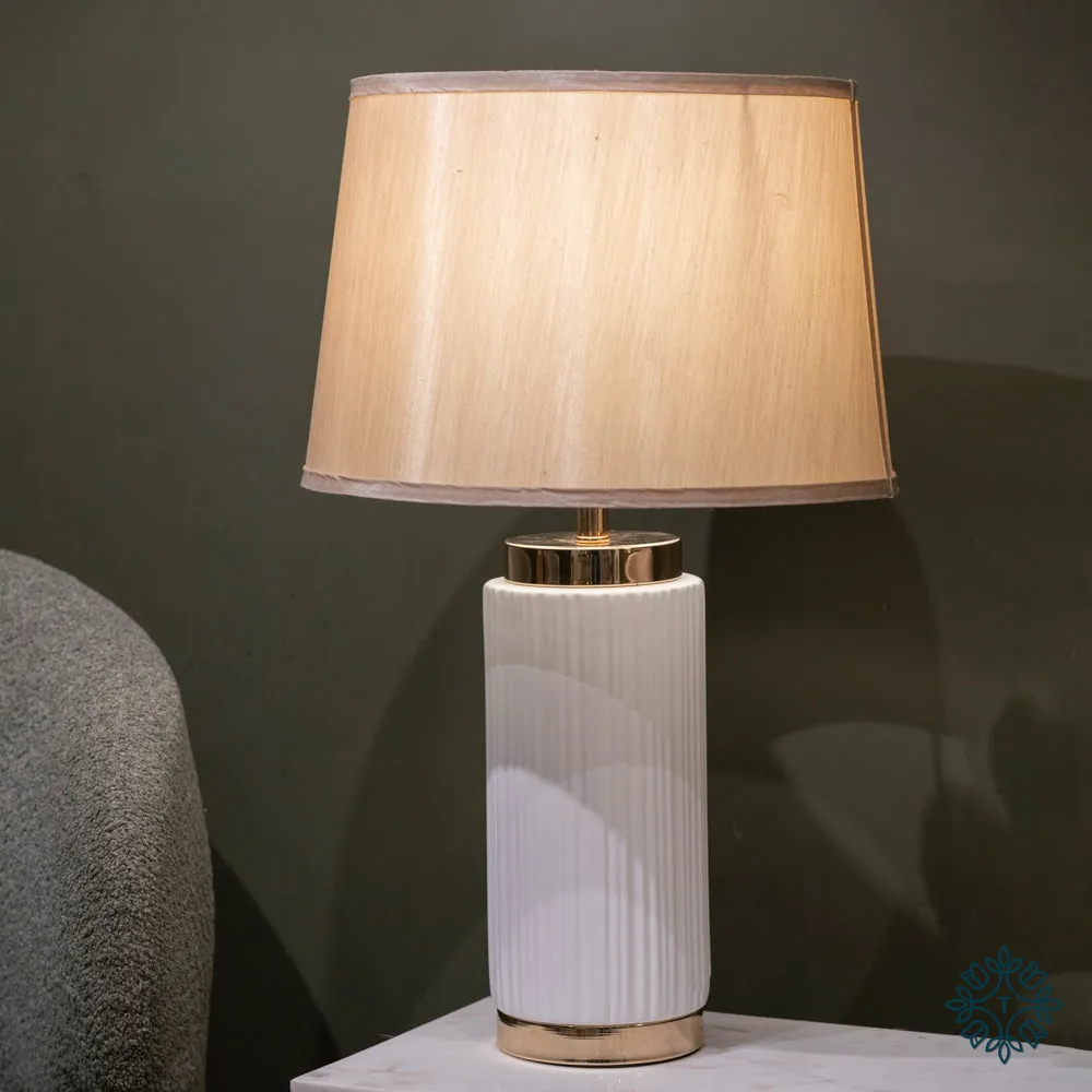 Lacey Table Lamp White/Gold