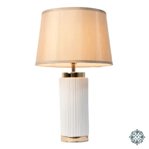 Lacey Table Lamp White/Gold