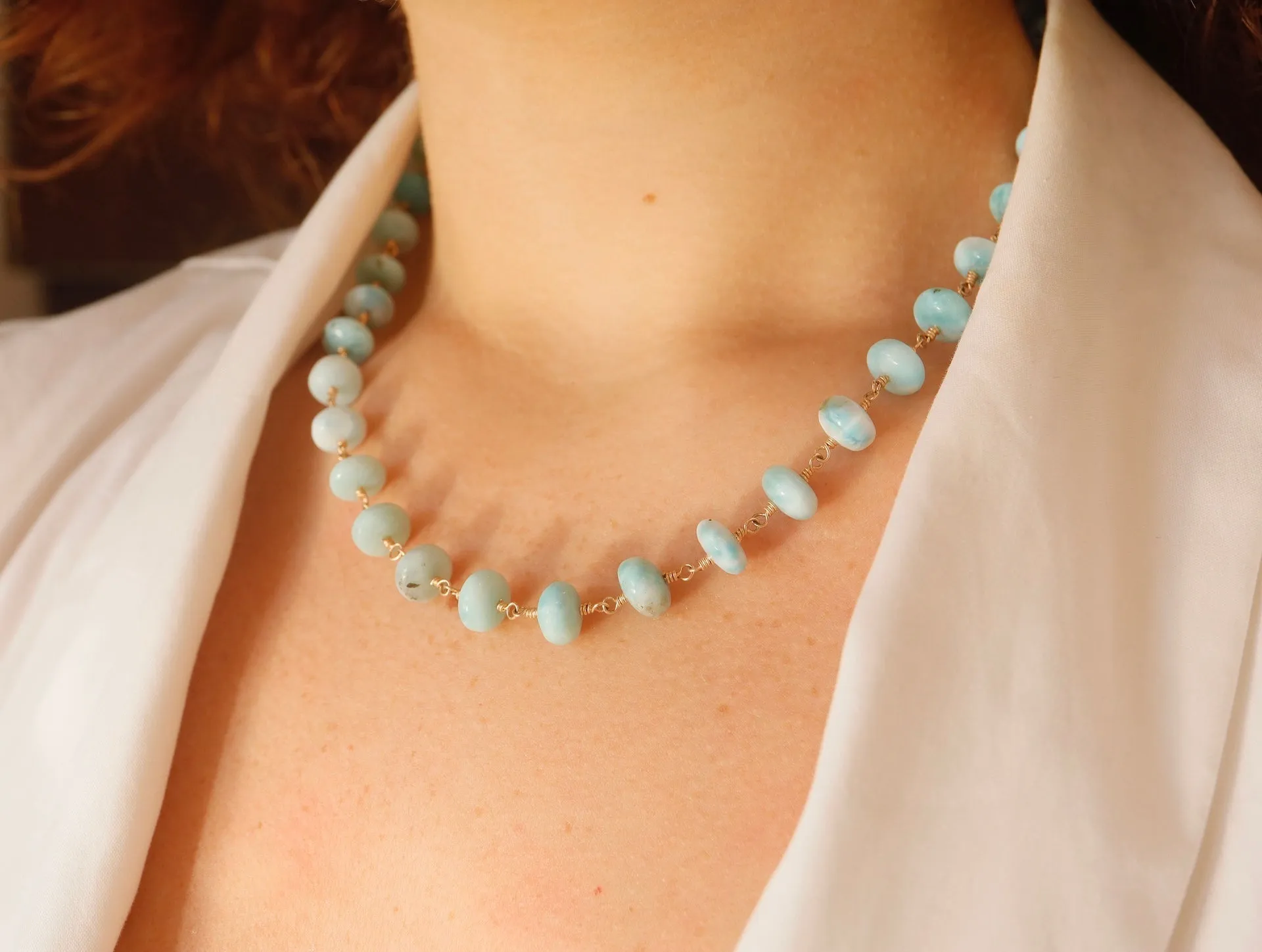 Larimar Collar Necklace