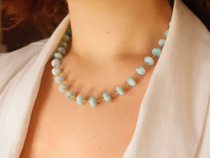 Larimar Collar Necklace
