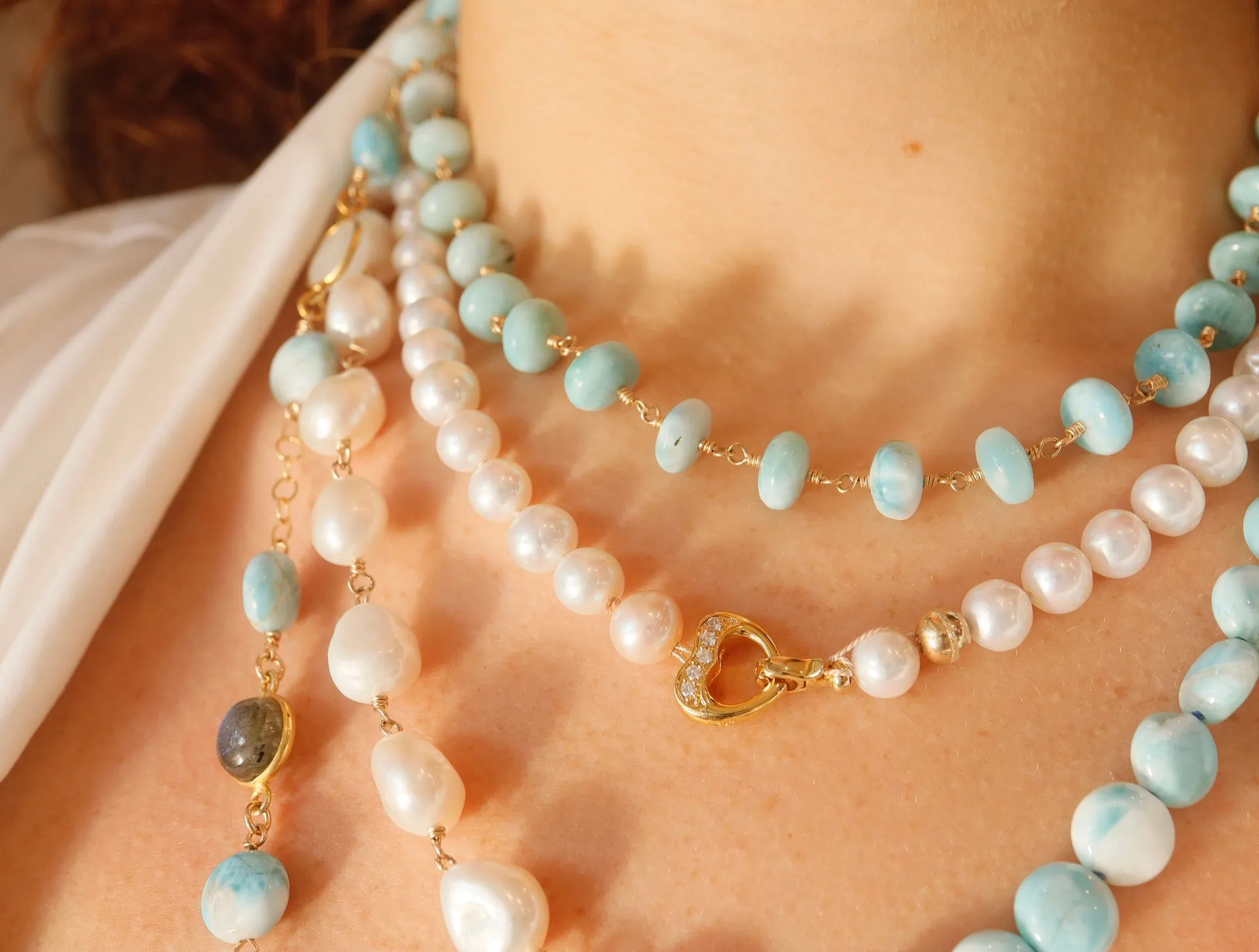 Larimar Collar Necklace