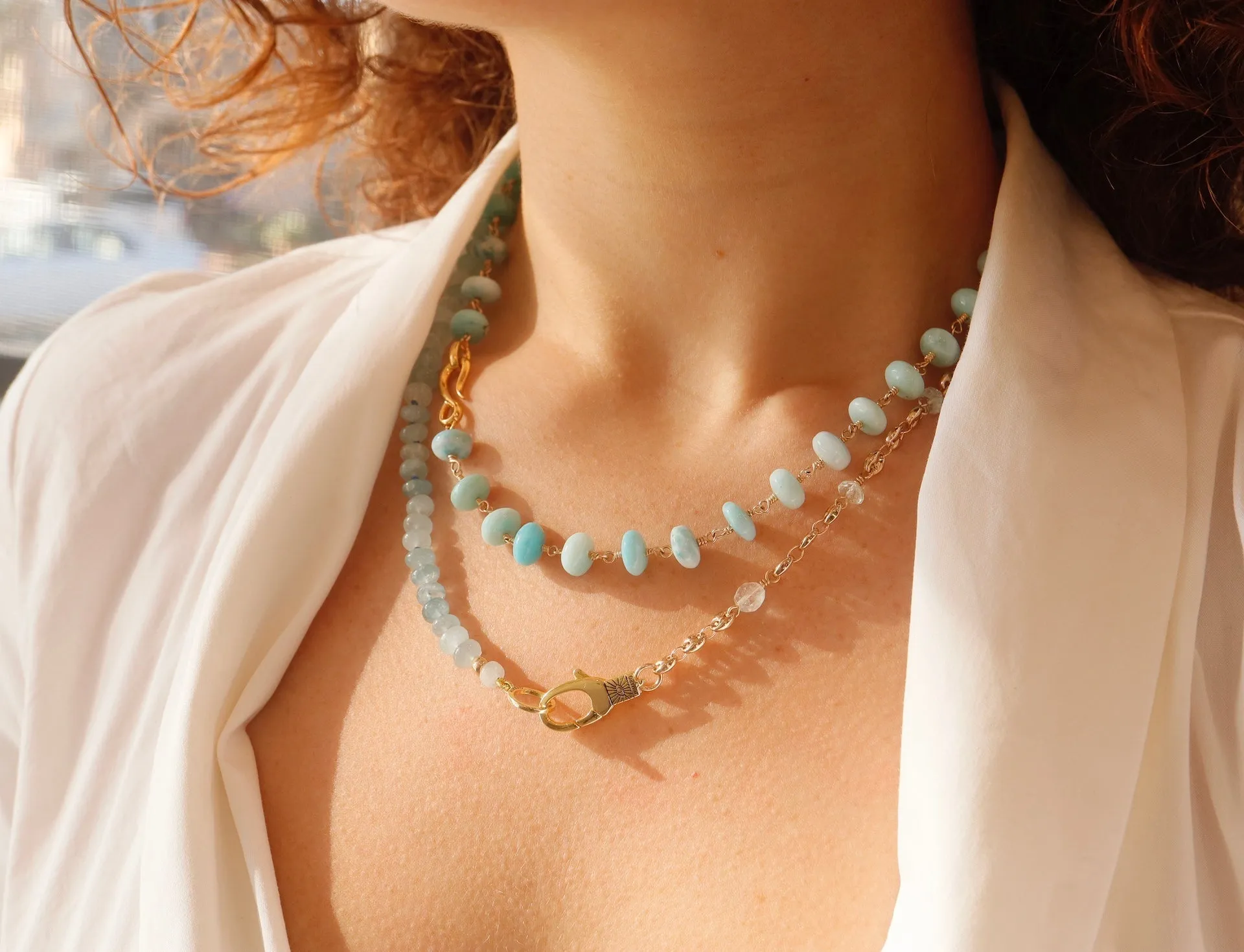 Larimar Collar Necklace