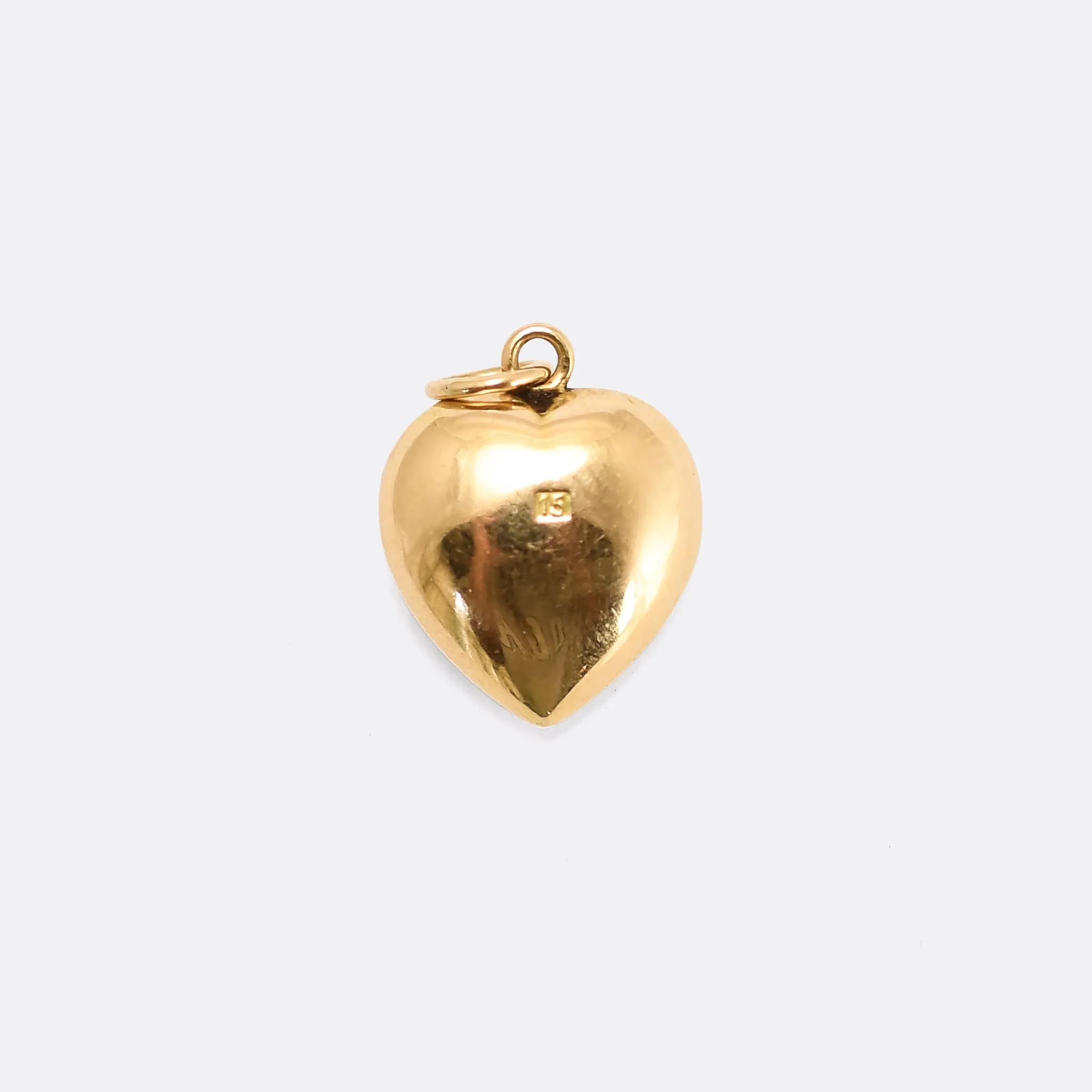 Late Victorian "Think of Me" Gold Heart Pendant