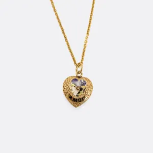 Late Victorian "Think of Me" Gold Heart Pendant